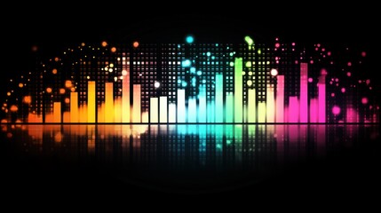 Colorful Equalizer Bars with Reflection