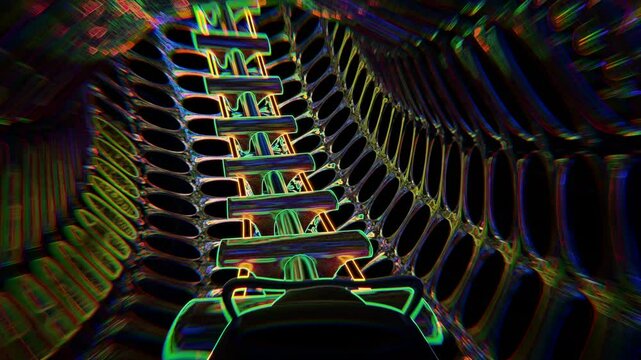 Digital effects. Vibrant abstract background. Colorful pattern. Geometric texture. Festive decoration. Roller Coster 