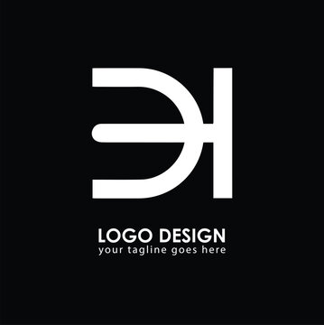 DH BH Logo Design, Creative Minimal Letter BH DH Monogram