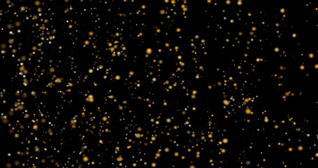 Subtle dust glittering shiny particles flying randomly in air bg. Atmospheric overlay bg. Dust embers moving. Glamours luxury Christmas falling festive celebration season beginning clip.