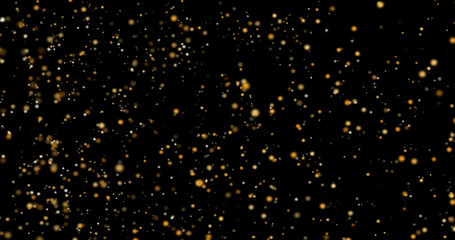 Subtle dust glittering shiny particles flying randomly in air bg. Atmospheric overlay bg. Dust embers moving. Glamours luxury Christmas falling festive celebration season beginning clip.