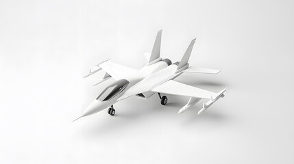  3d model of airplane isolated on white