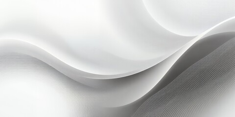 Fototapeta premium Abstract white and gray curves background.