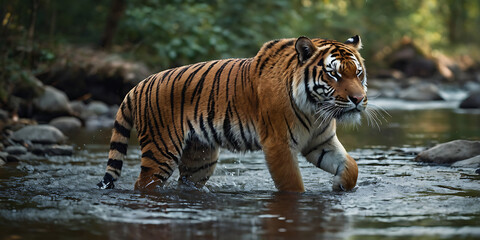 animals in national park, wildlife, created by Generative AI