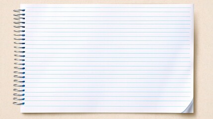 Naklejka premium Blank Notebook Page with Spiral Binding