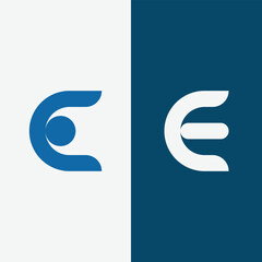 modern letter E abstract logo template, colorful, letter e logo for technology brand identity symbol mark design
