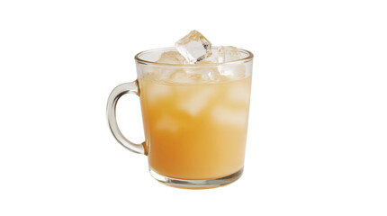 Glass of Mango Juice on Transparent Background (PNG).