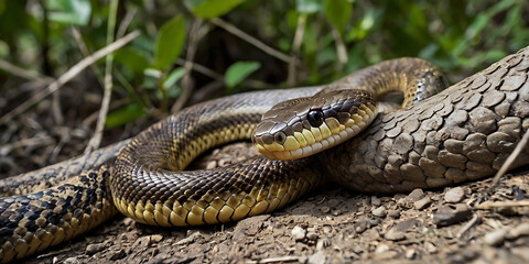 Fototapeta premium animals in national park, wildlife, created by Generative AI