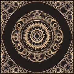 Obraz premium steampunk border for booklet page