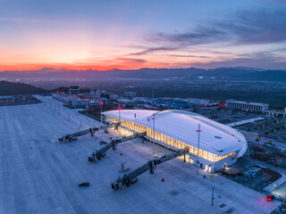 view of construction site of airport,named lishui airport
