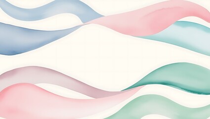 Fototapeta premium Abstract pastel wavy background. Generative Ai.