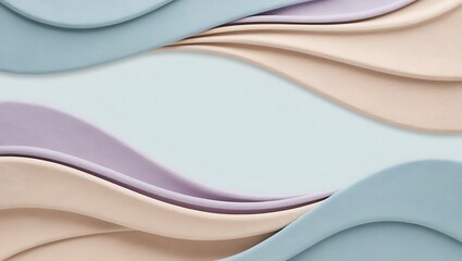 Obraz premium Abstract pastel wavy background. Generative Ai.