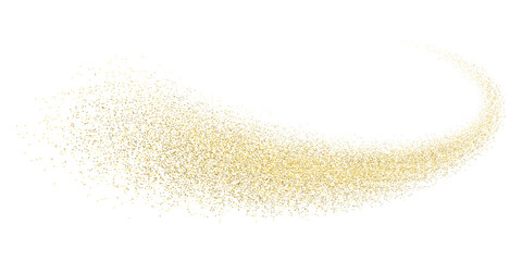 Splash of golden glitter, glittery stardust explosion, shimmering spray effect, festive holiday particles. Vector illustration. © Tetiana Komarytska