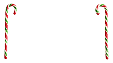 Christmas Canes on Transparent Background (PNG).