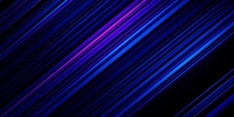 Abstract blue and purple lines on a black background.