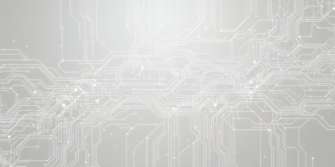 Abstract circuit board pattern on a gray background