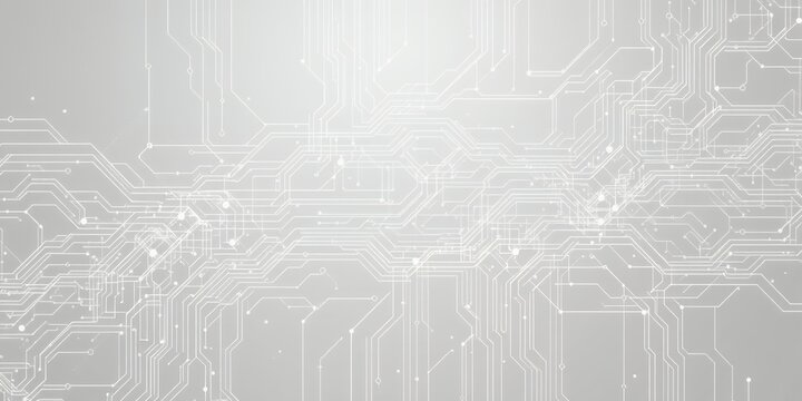 Abstract circuit board pattern on a gray background
