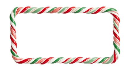 Christmas Cane Border on Transparent Background (PNG).