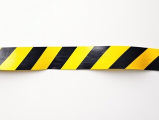 Striking Flow of Yellow and Black Caution Tape