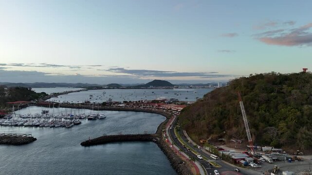 Vista a&eacute;rea de Isla Perico y marina de amador en panam&aacute;. 