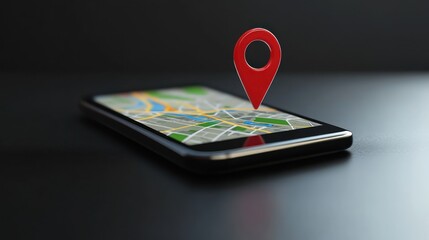 Smartphone with GPS Location Pin