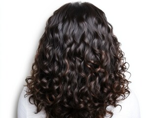 Fototapeta premium Curly Hair Movement Effect on Solid Background