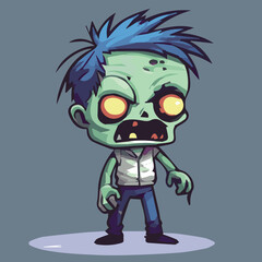 Illustration Vector of cute zombie charactor