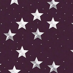 A seamless background of silver stars on a dark plum texture, creating a luxurious feel