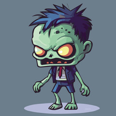 Illustration Vector of cute zombie character
