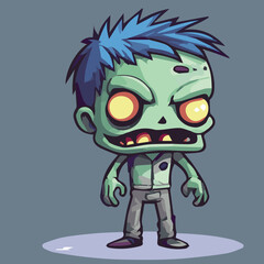 Illustration Vector of cute zombie charactor