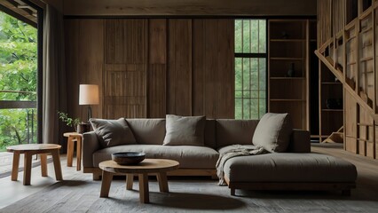 living room with fireplace