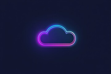 simple, minimalist, modern, 2d flat vector logo for cloud 