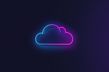 simple, minimalist, modern, 2d flat vector logo for cloud 