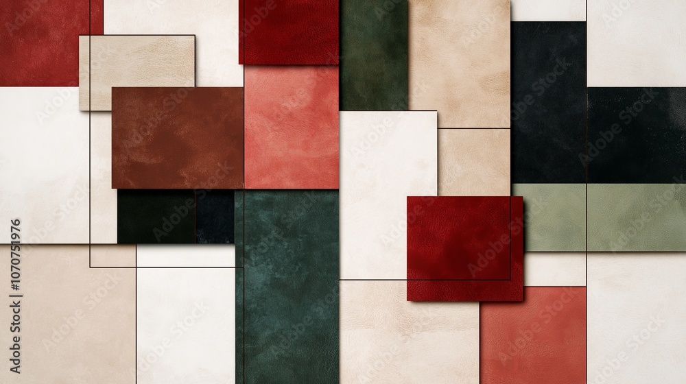 Poster Muted Earth Tone Color Blocks with Texture