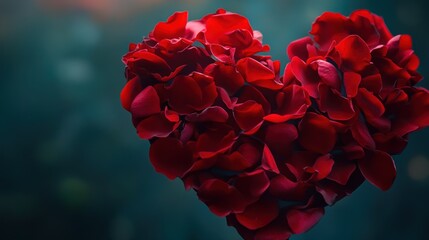 Naklejka premium Heart of Rose Petals