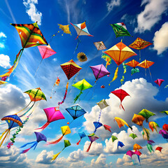 kites in the sky
