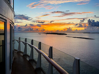 sunset in the Caribbean