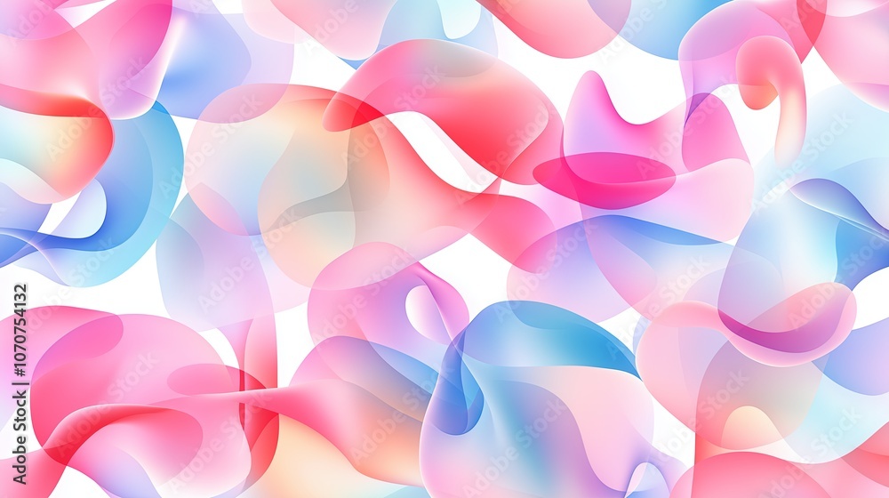 Poster Soft Gradient Blobs in Pastel Tones