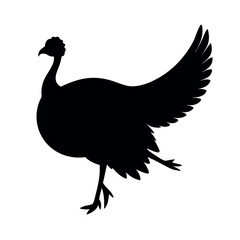 Fototapeta premium a turkey running fast vector art illustration isolated white background
