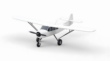 3d model of Retro airplane isolated on white
