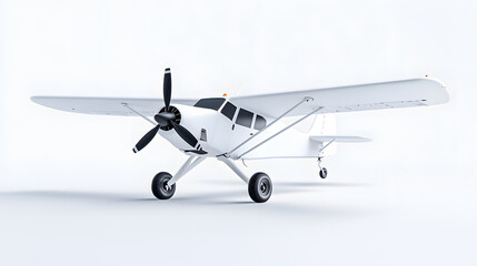 3d model of Retro airplane isolated on white