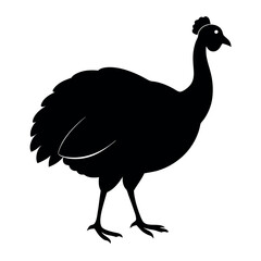Fototapeta premium a turkey running fast vector art illustration isolated white background