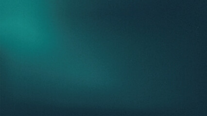 Obraz premium Dark emerald green grainy gradient background with glowing light. Vector illustration