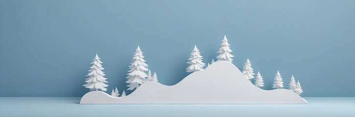 Obraz premium Christmas and winter background with minimalistic arts