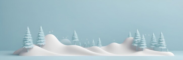 Christmas and winter background with minimalistic arts