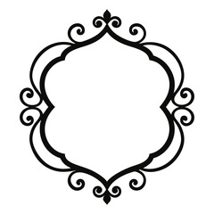 Simple decorative frame border with ornament