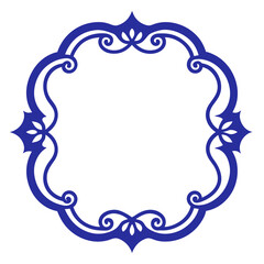 Simple decorative frame border with ornament