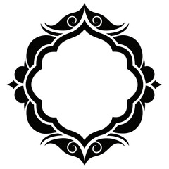 Simple decorative frame border with ornament