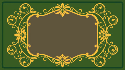 Simple decorative frame border with ornament