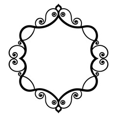 Simple decorative frame border with ornament